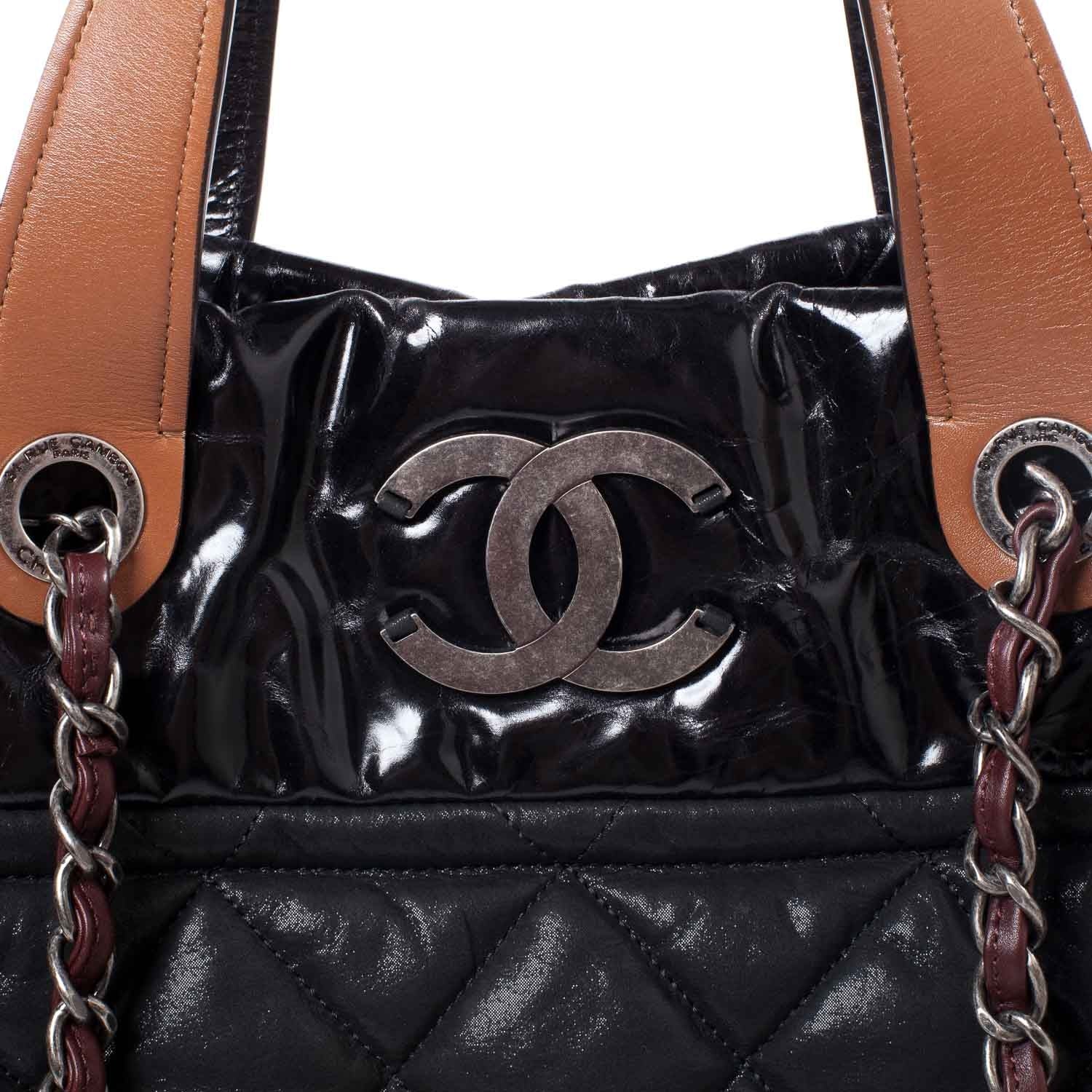 Chanel Iridescent Calfskin Small In The Mix Tote Navy 7 of 11