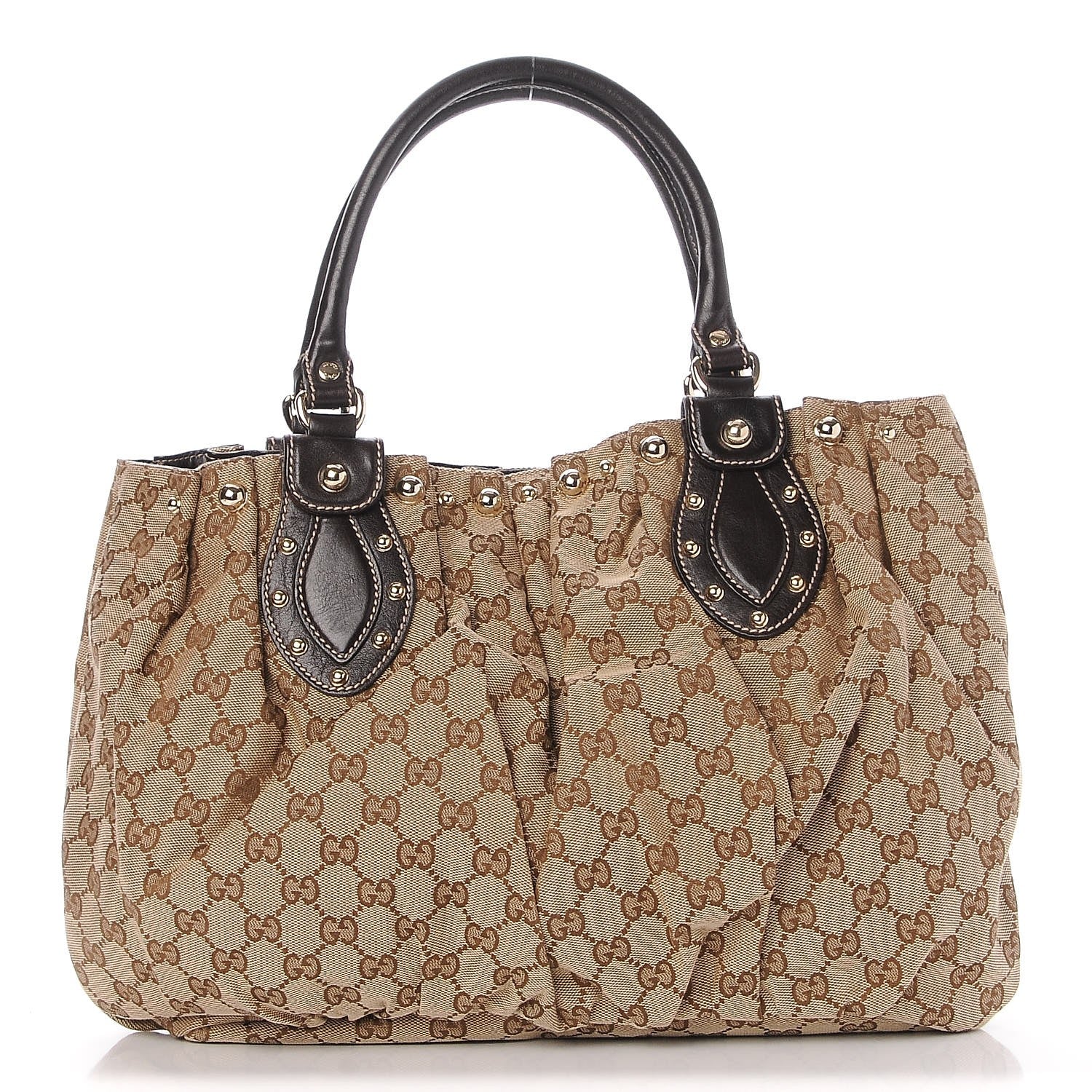 Gucci Monogram Studded Pelham Tote Dark Brown 1 of 7