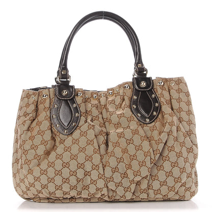 Gucci Monogram Studded Pelham Tote Dark Brown 1 of 7