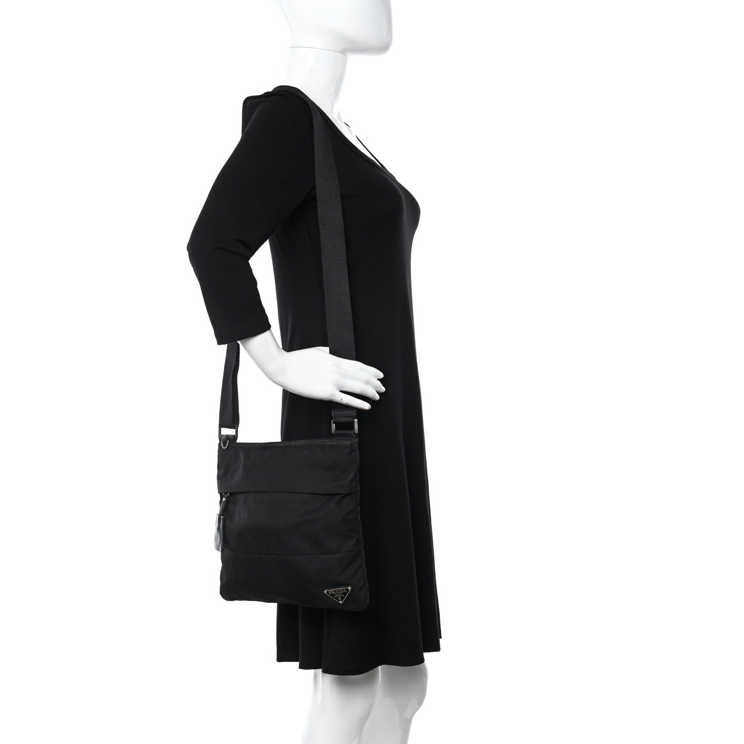 Prada Tessuto Nylon Vela Messenger Bag Black 2 of 11