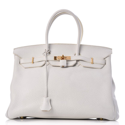 Hermes Taurillon Clemence Birkin 35 White 1 of 45
