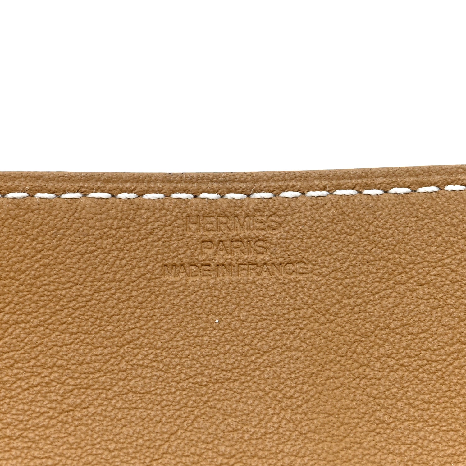 Hermes Taurillon Mises et Relances H Evelyne Pencil Case Kraft Bleu Regate 4 of 6