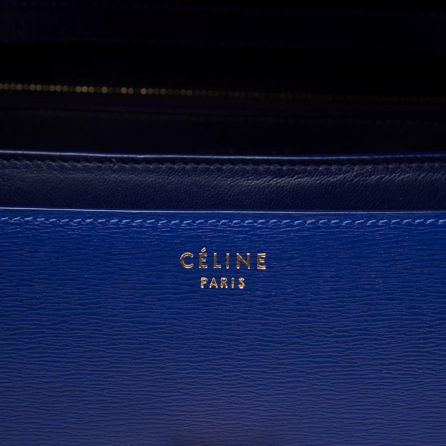 Liege Calfskin Medium Classic Box Flap Bag Indigo