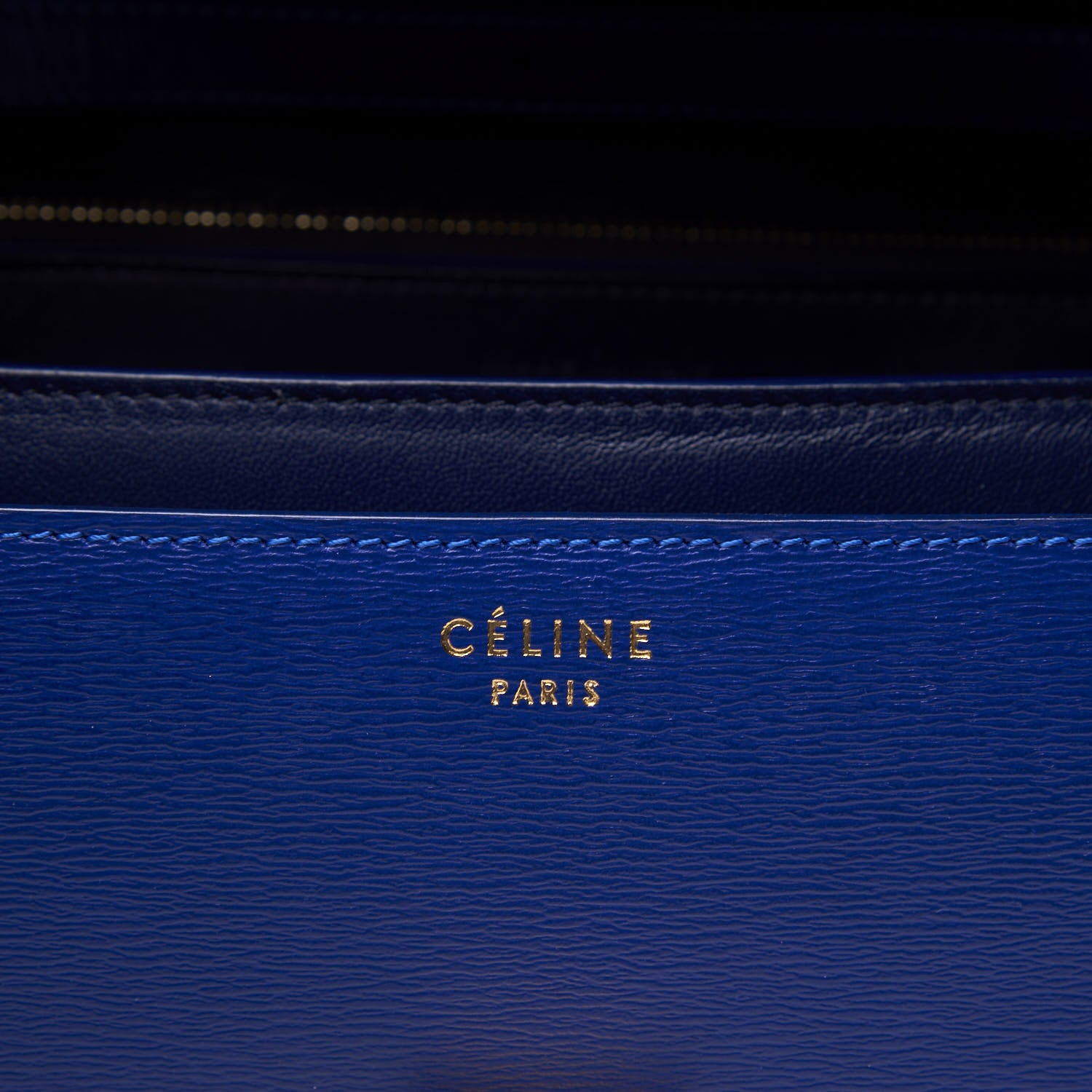 Celine Liege Calfskin Medium Classic Box Flap Bag Indigo 8 of 9