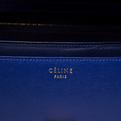Celine Liege Calfskin Medium Classic Box Flap Bag Indigo 8 of 9