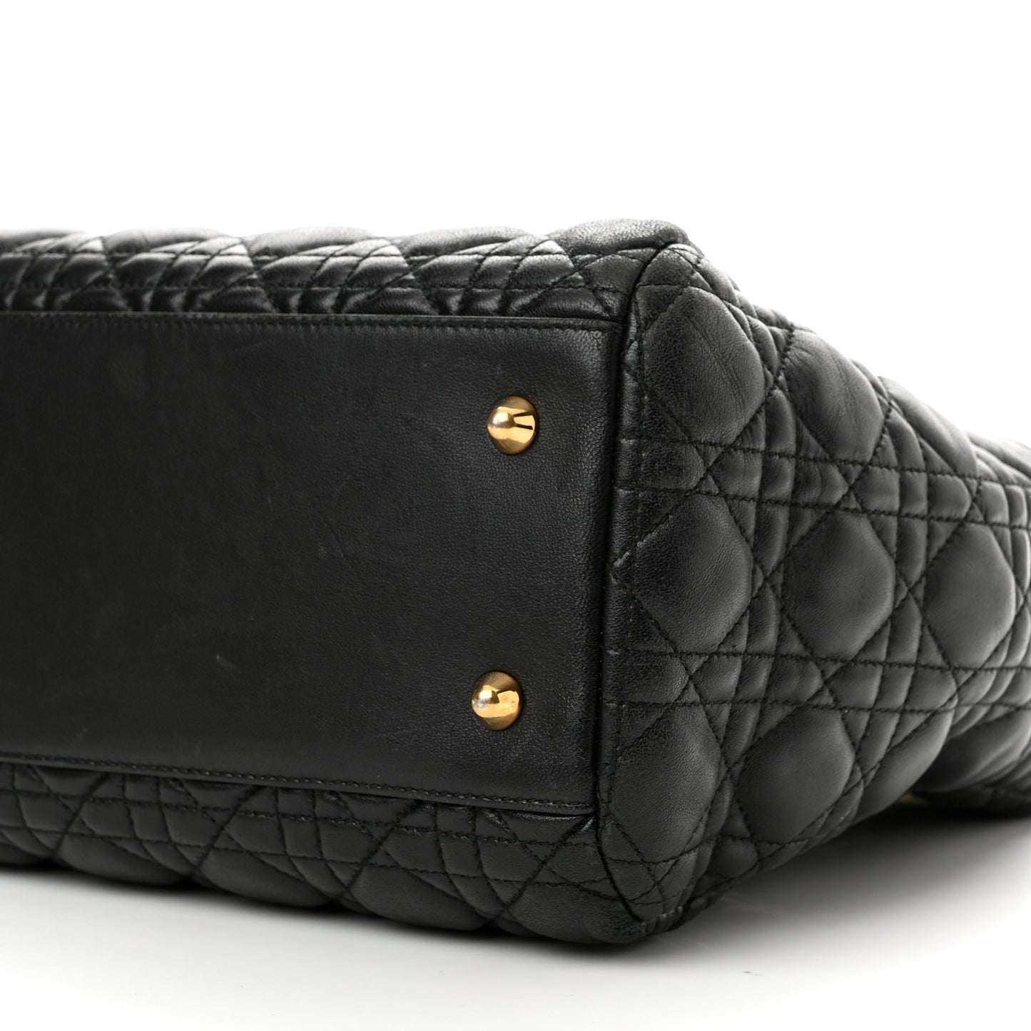 Lambskin Cannage Large Dior Soft Shopping Tote Black