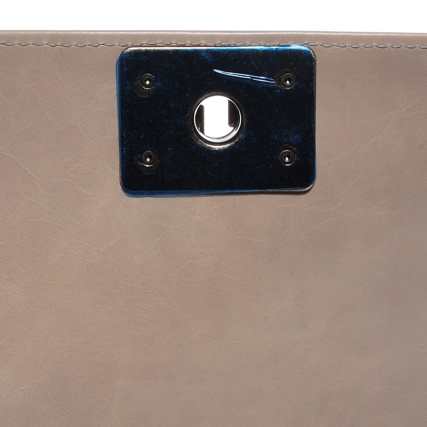 Calfskin Quilted Large Boy Chained Flap Beige