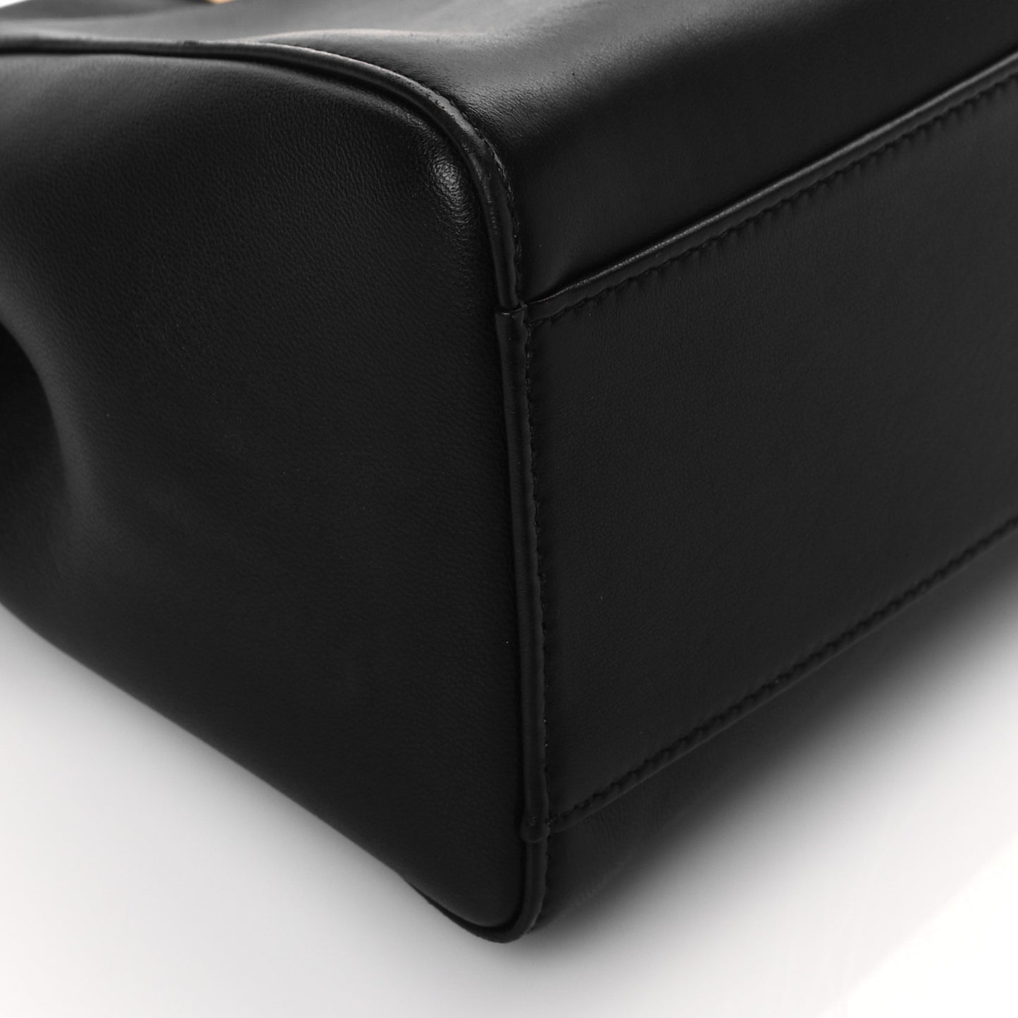 Nappa Stacked Bar Mini Peekaboo Iconic Satchel Black