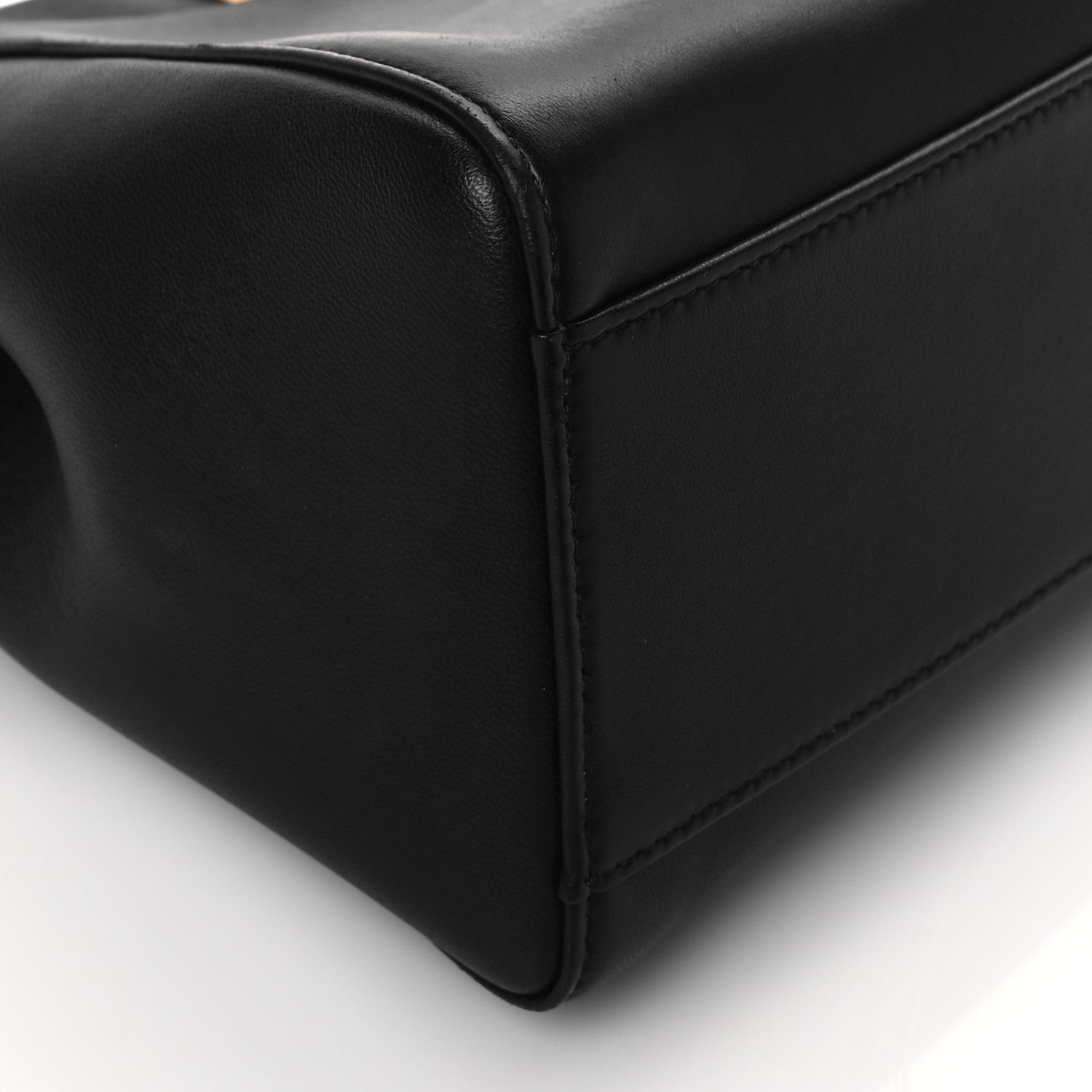 Fendi Nappa Stacked Bar Mini Peekaboo Iconic Satchel Black 8 of 9