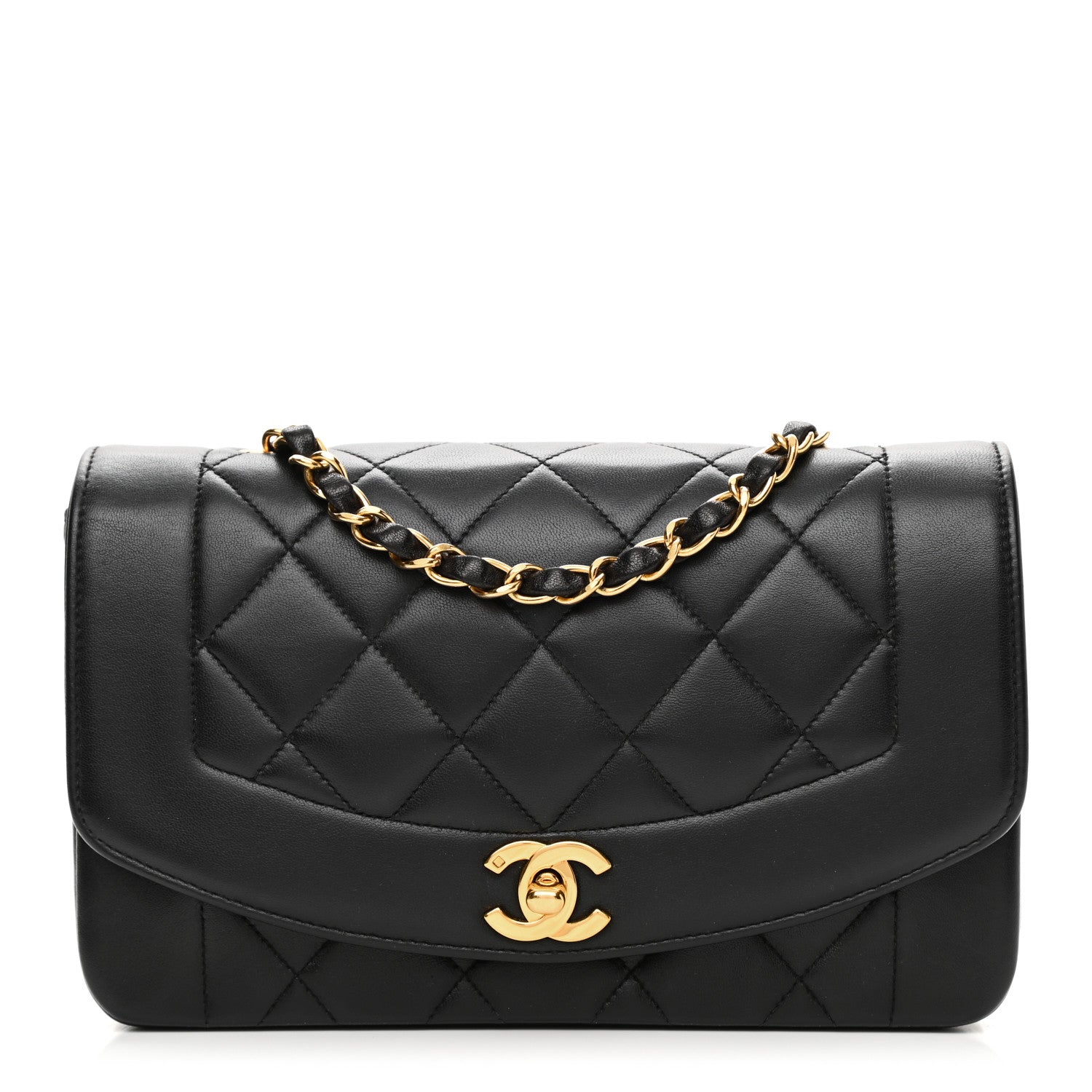 Chanel Lambskin Quilted Small Single Flap Black 1 of 11