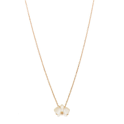 Cartier 18K Yellow Gold Mother Of Pearl Diamond Caresse D'Orchidees Par Cartier Necklace 1 of 5