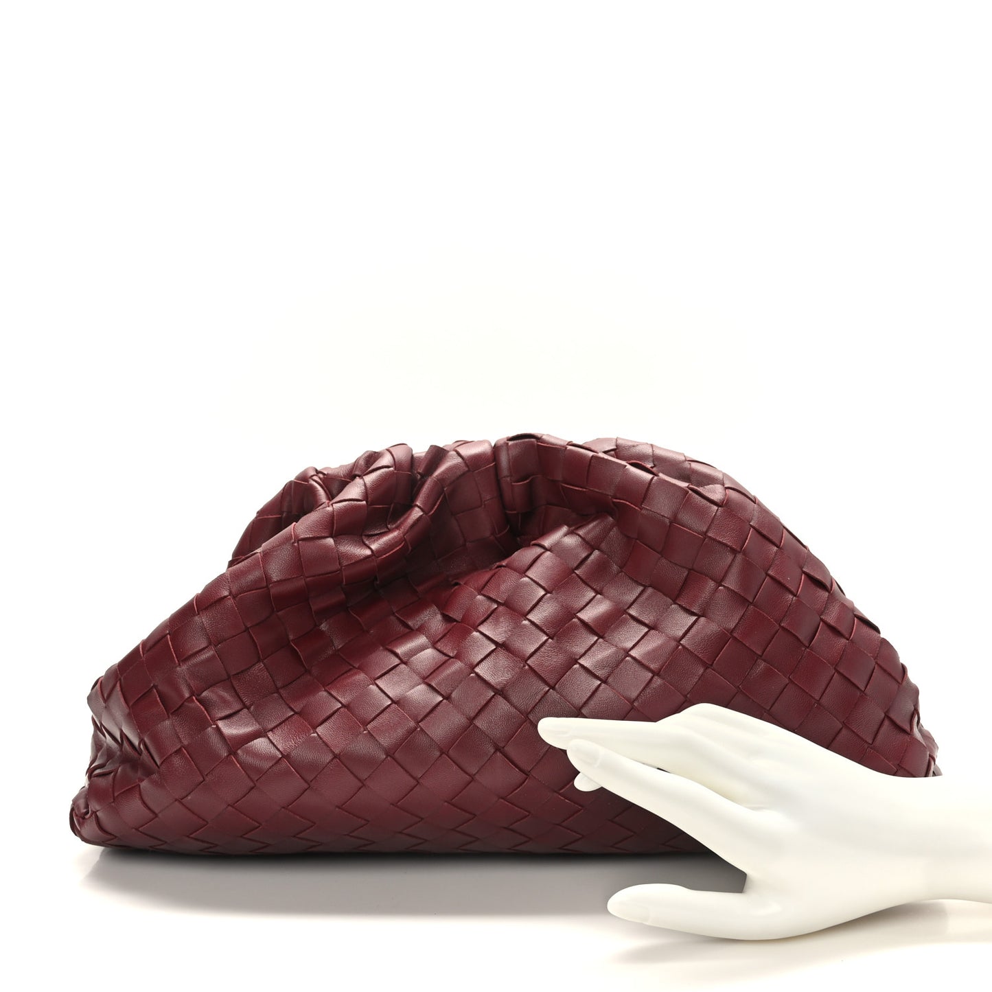 Nappa Maxi Intrecciato The Pouch Oversized Clutch Bordeaux