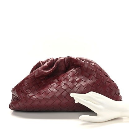 Bottega Veneta Nappa Maxi Intrecciato The Pouch Oversized Clutch Bordeaux 2 of 8