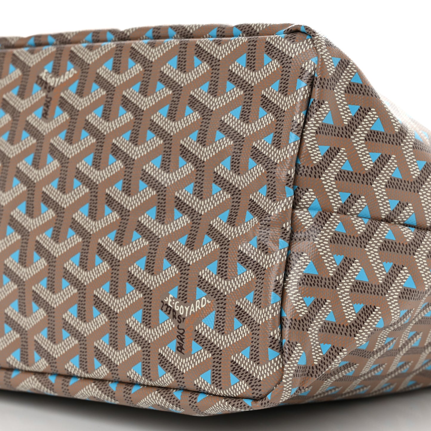 Goyardine Saint Louis Claire Voie PM Grege Turquoise