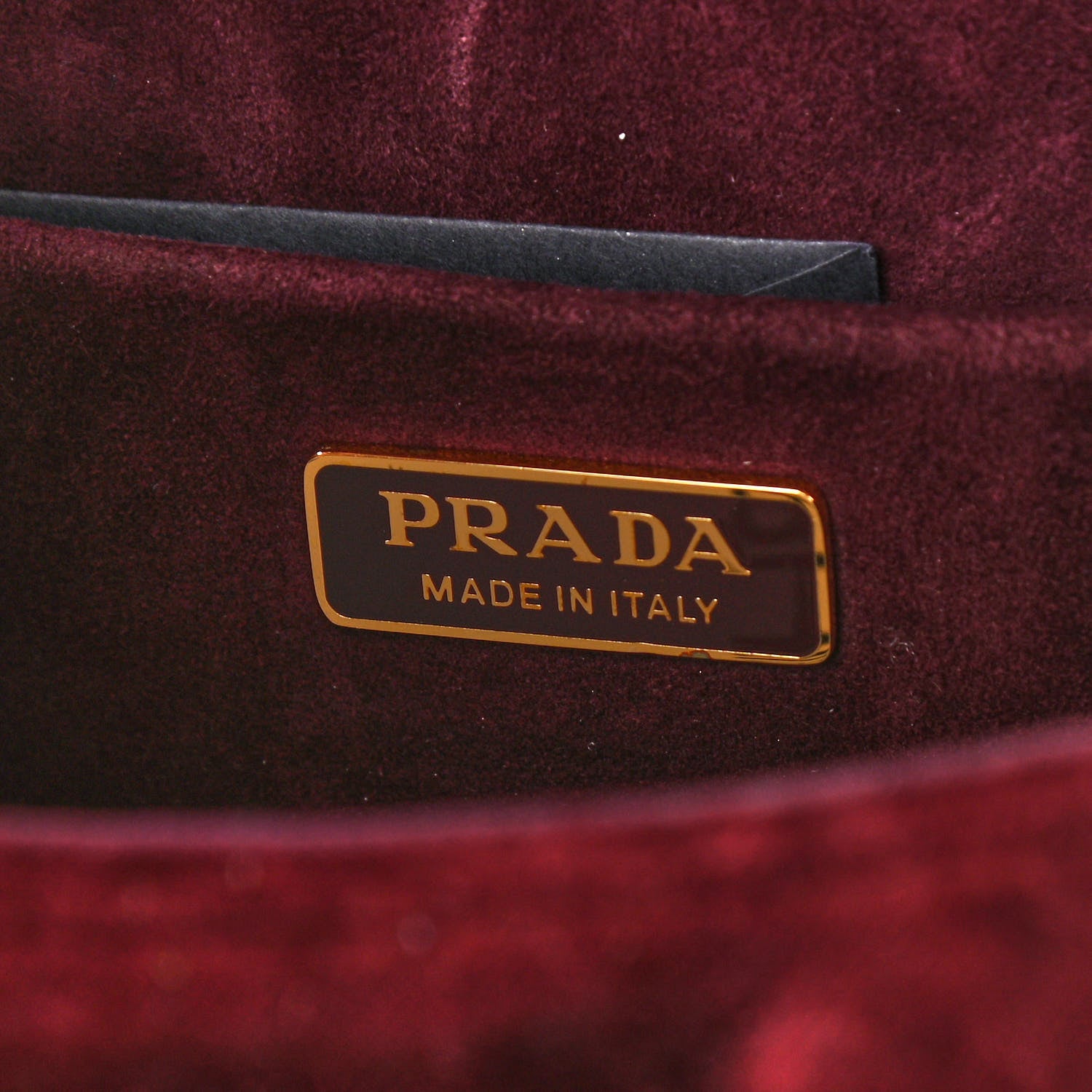 Prada Velvet Bi-Color Chain Crossbody Bag Red 6 of 11