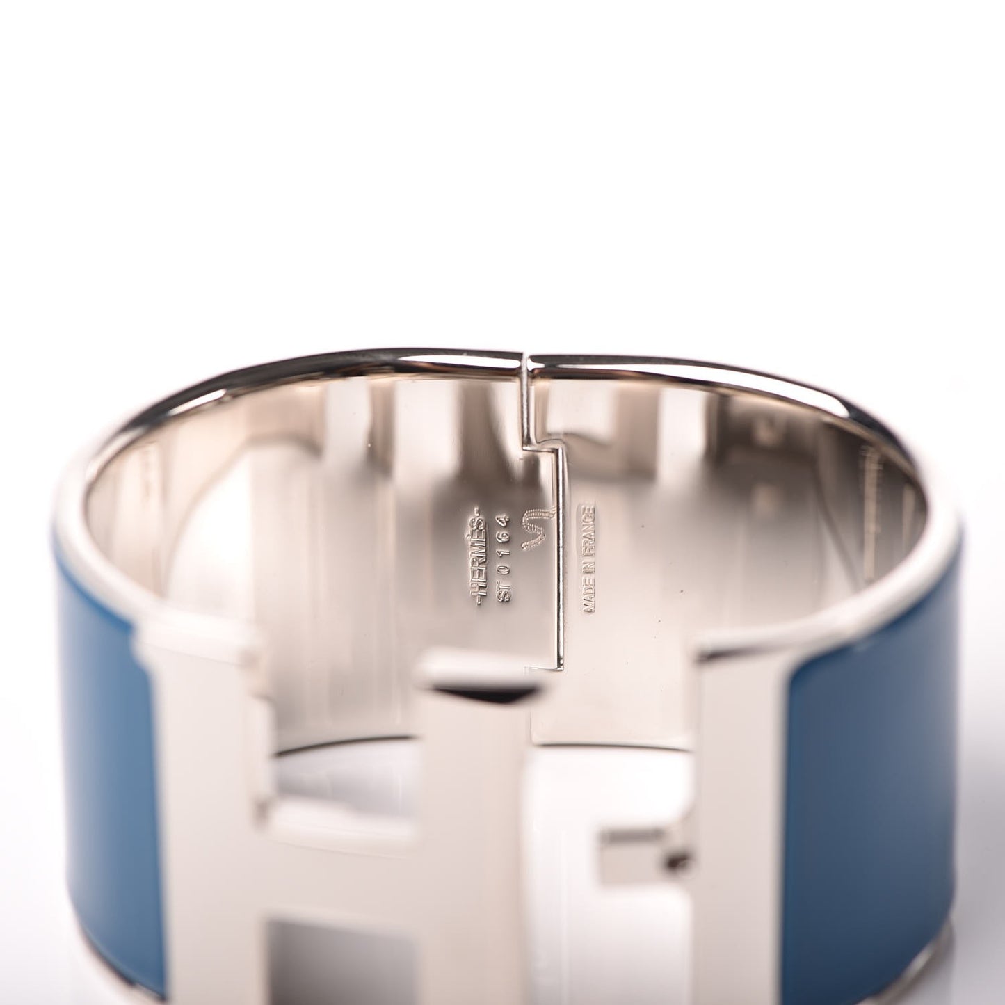 Enamel Clic Clac H Bracelet Extra Wide PM Bleu Profond
