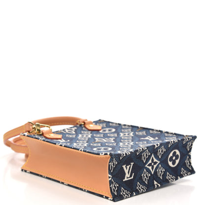 Louis Vuitton Jacquard Since 1854 Petit Sac Plat Blue 4 of 9