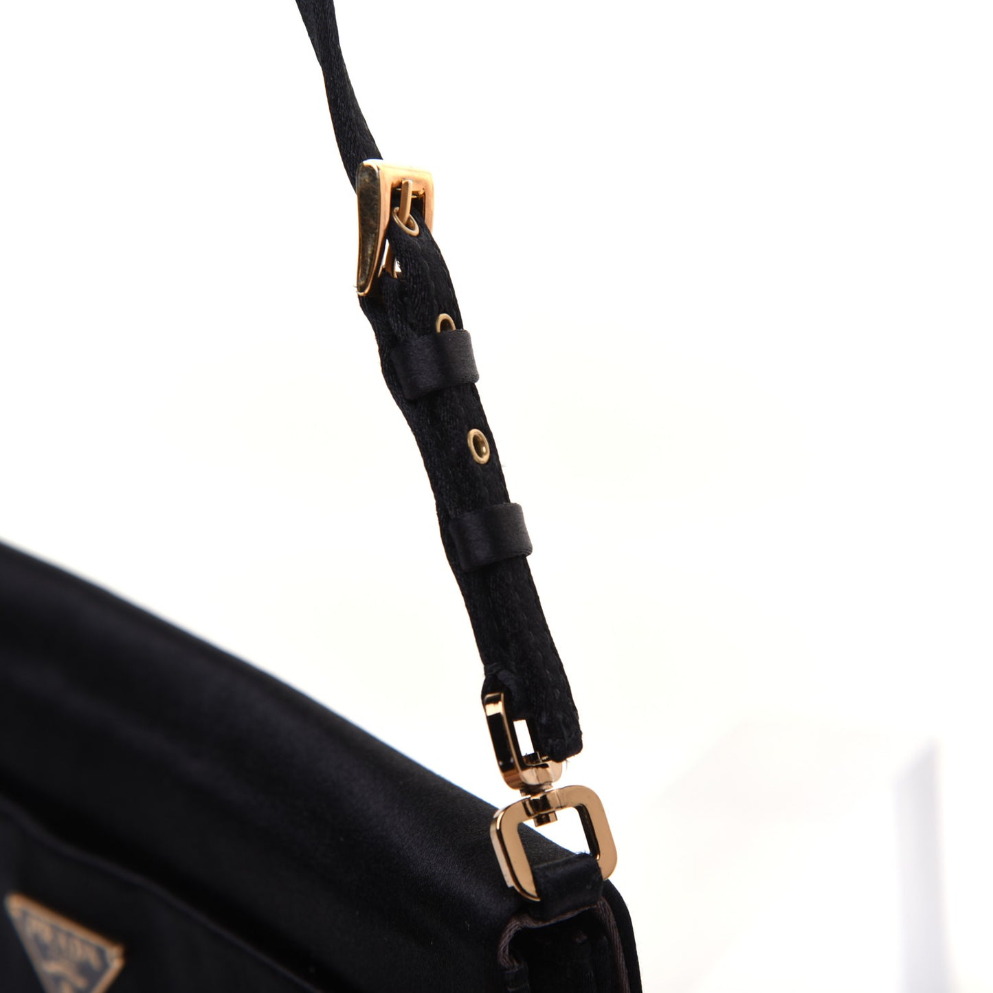 Satin Pochette Bag Black