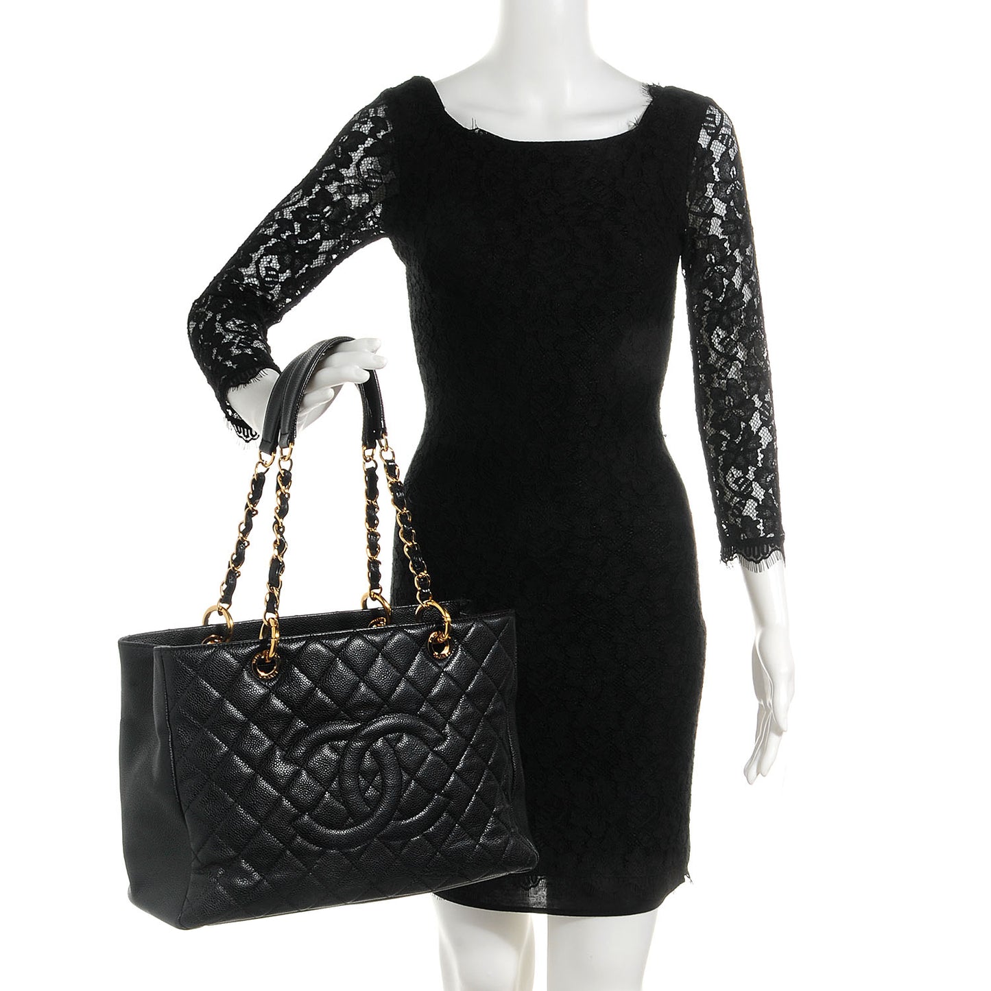 Caviar Grand Shopping Tote GST Black
