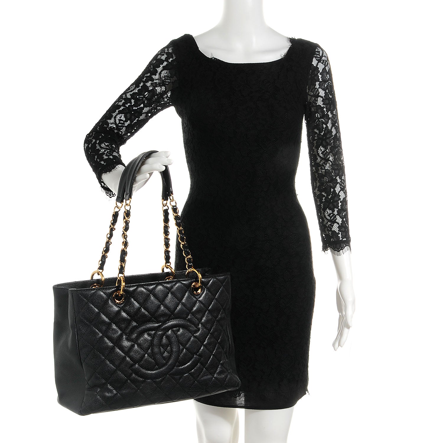 Chanel Caviar Grand Shopping Tote GST Black 2 of 7