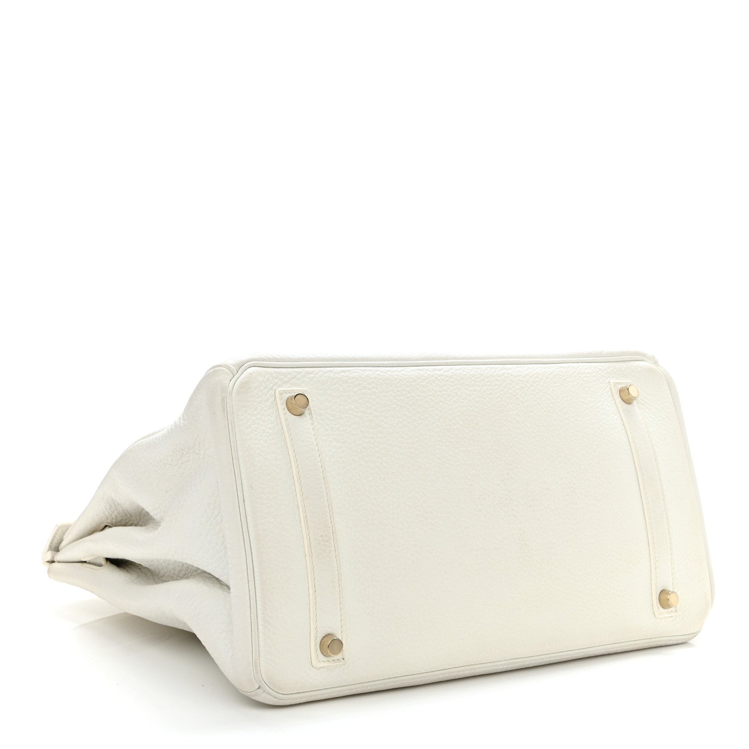 Hermes Taurillon Clemence Birkin 35 White 3 of 15