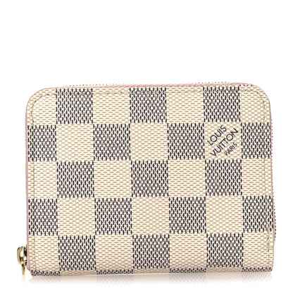 Louis Vuitton Damier Azur Zippy Coin Purse Rose Ballerine 1 of 7