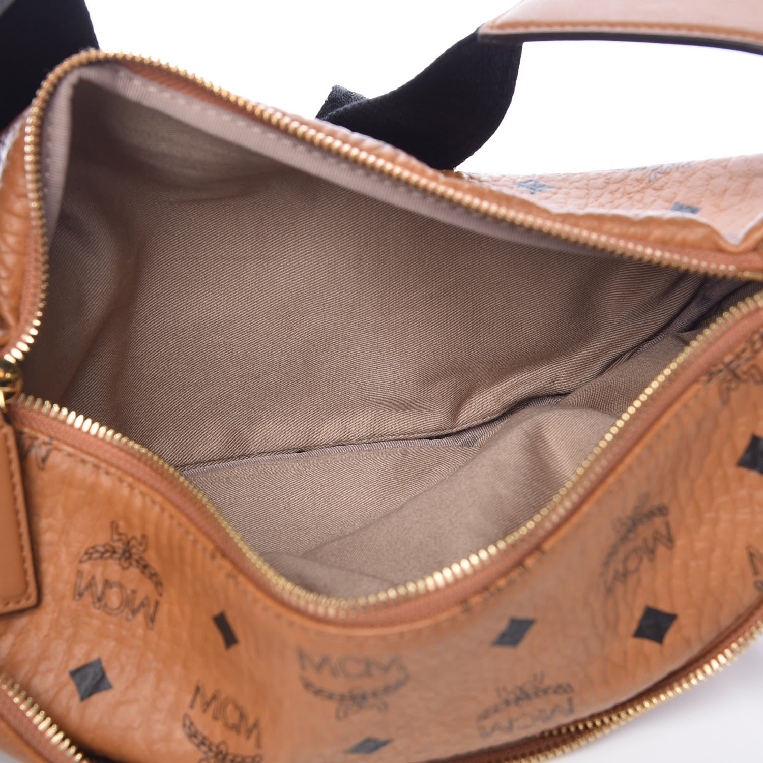 MCM Visetos Stark Belt Bag Cognac 6 of 10