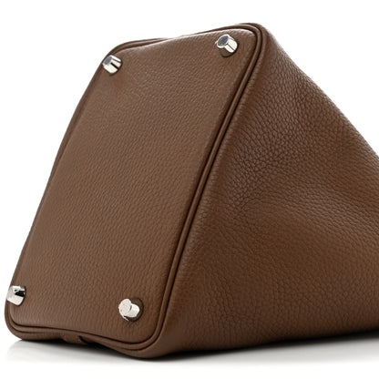 Hermes Taurillon Clemence Swift Eclat Picotin Lock 18 PM  Alezan Biscuit 10 of 11
