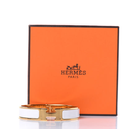 Hermes Enamel Narrow Clic Clac H Bracelet PM White 6 of 6