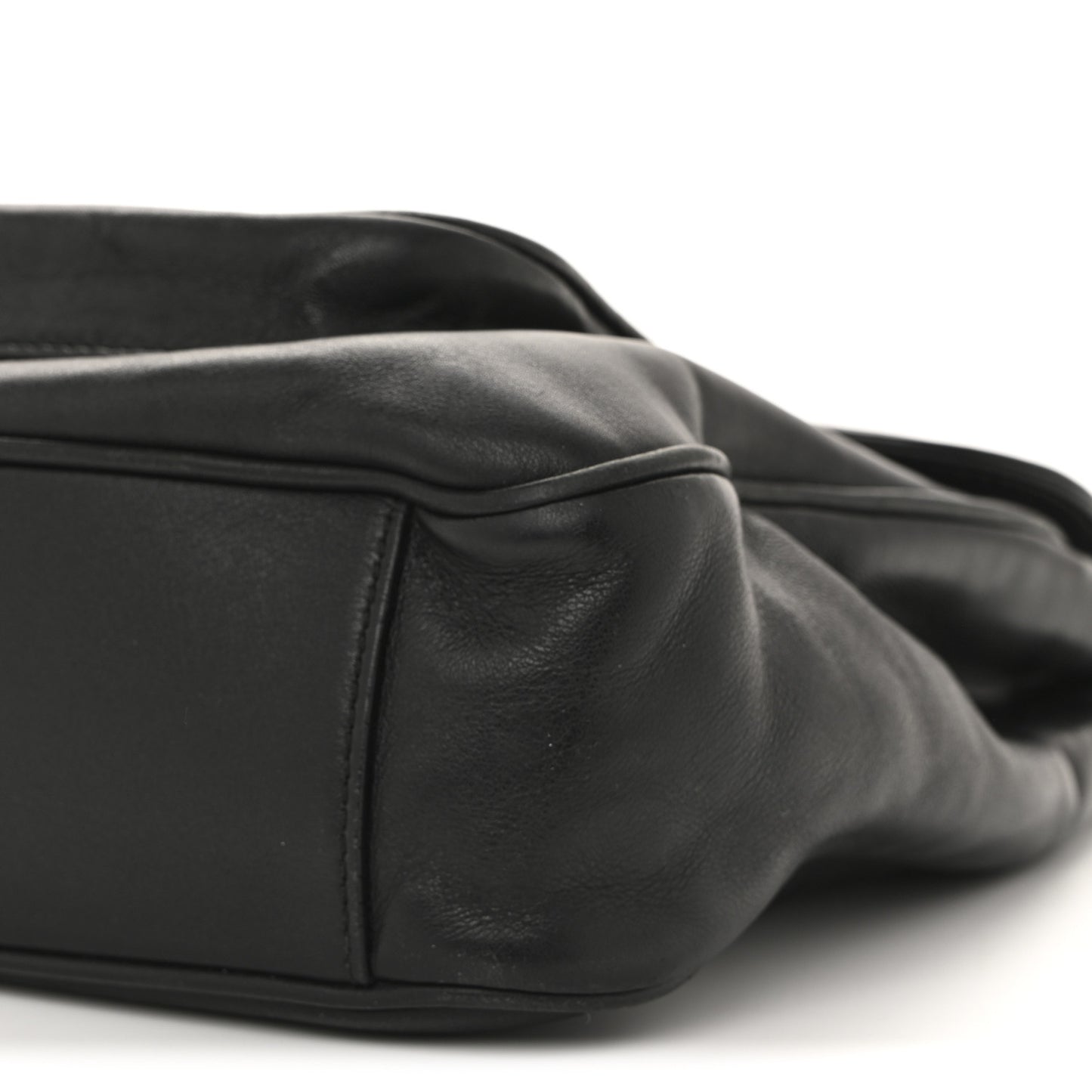 Calfskin Gancio Lock Shoulder Bag Black