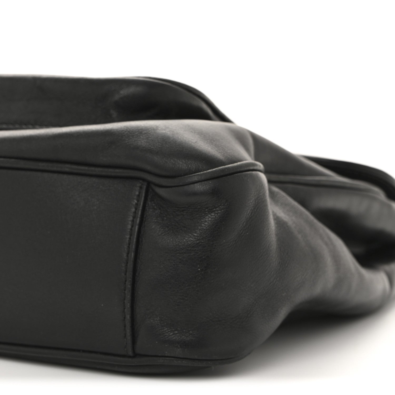 Salvatore Ferragamo Calfskin Gancio Lock Shoulder Bag Black 9 of 13