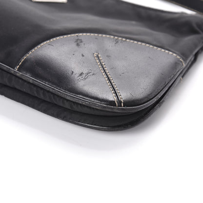 Prada Tessuto Light Nylon Soft Calf Shoulder Bag Black 11 of 11
