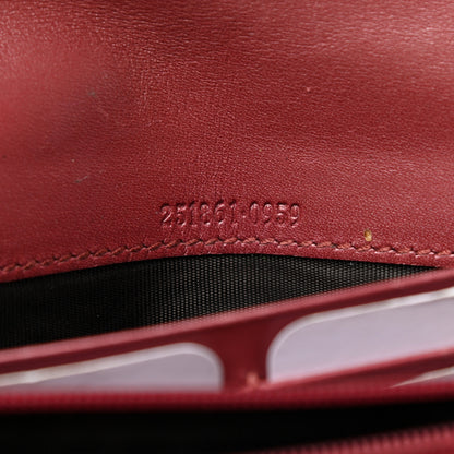 Gucci Shine Guccissima Lovely Heart Continental Wallet Tibet Red 7 of 11