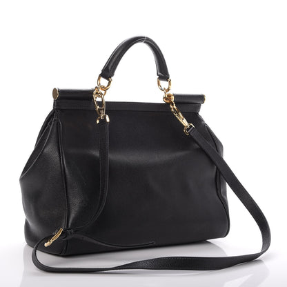 Dolce & Gabbana Dauphine Large Miss Sicily Satchel Black 3 of 6