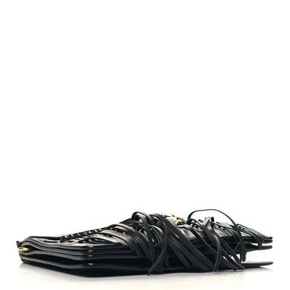 Chloe Calfskin Medium Faye Fringe Shoulder Bag Black 4 of 12
