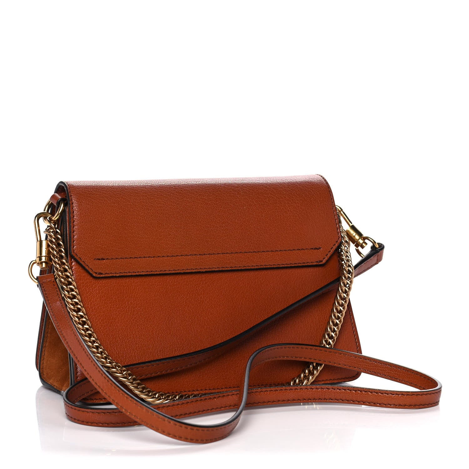 Givenchy Goatskin Suede Small GV3 Shoulder Bag Chestnut 3 of 17