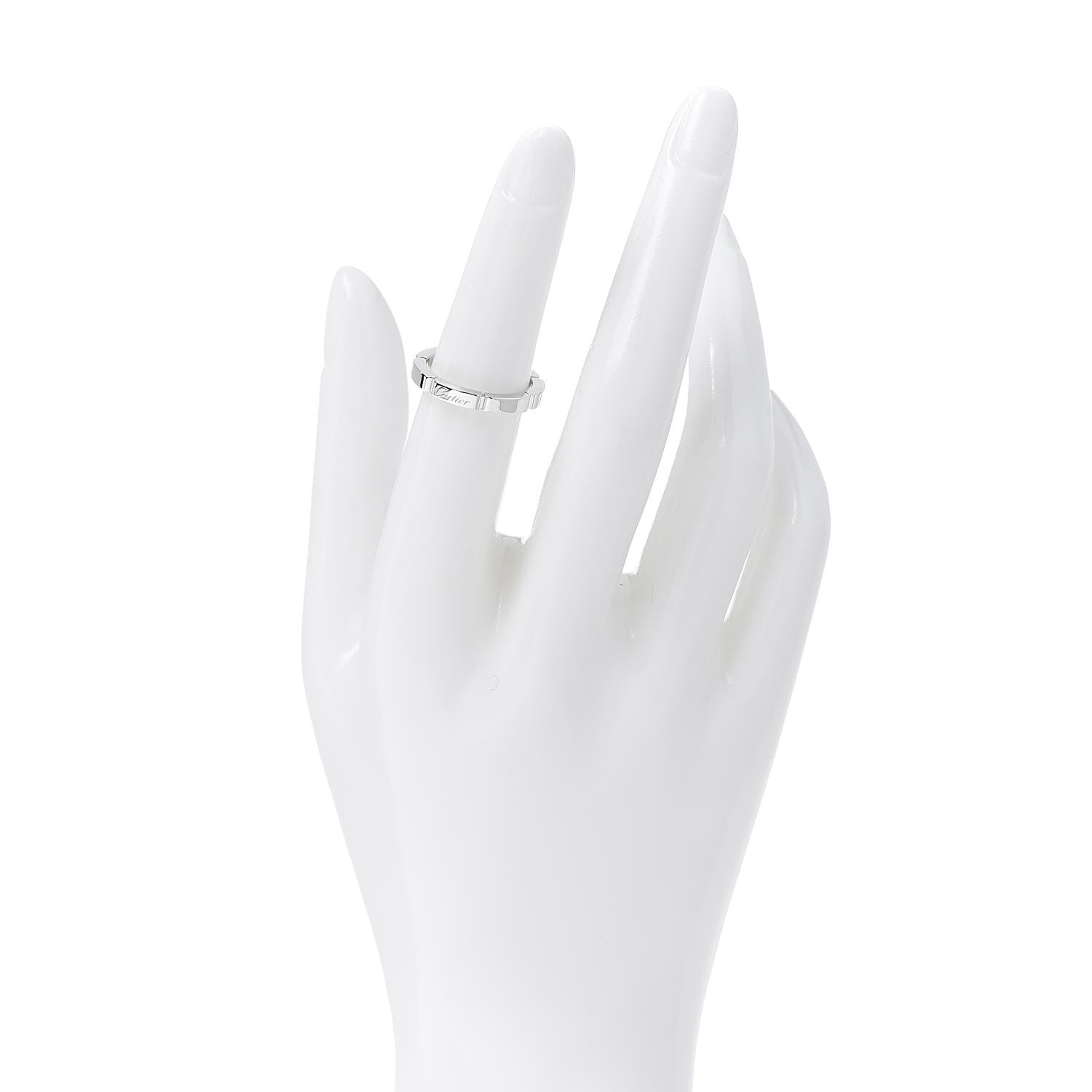 Cartier 18K White Gold 2.5mm Maillon Panthere Wedding Band Ring 51 5.75 2 of 4