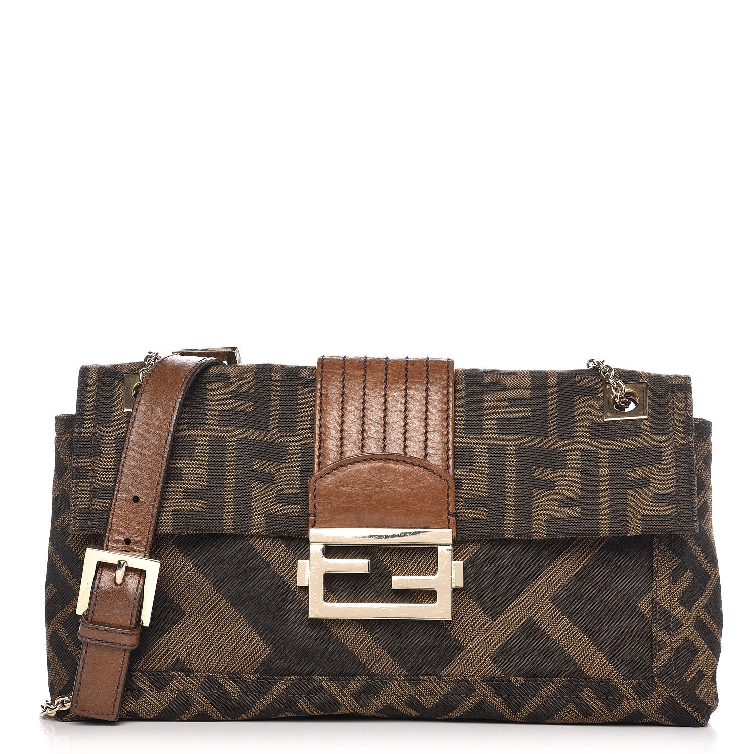 Fendi Zucca Maxi Baguette Bag Tobacco 1 of 8