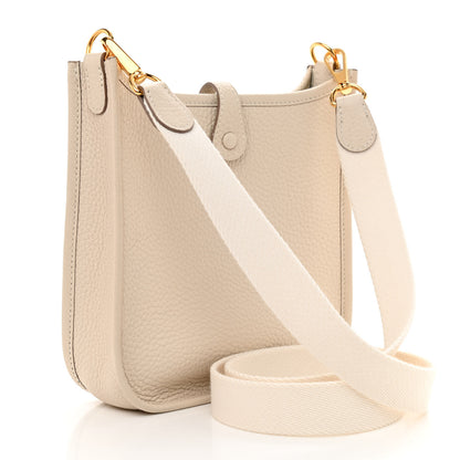 Hermes Taurillon Clemence Evelyne TPM Craie 3 of 11