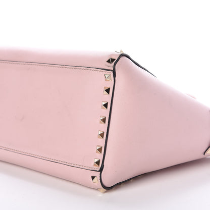 Valentino Garavani Vitello Small Rockstud Double Handle Tote Water Rose 9 of 17