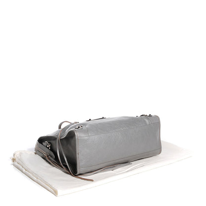 Balenciaga Pearlescent Goatskin Classic Palladium Hardware City Gris Gris Light 4 of 14