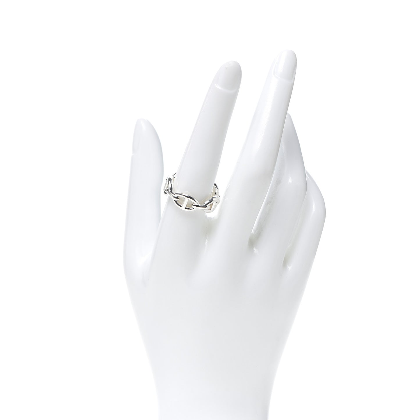 Sterling Silver PM Chaine d'Ancre Enchainee Band Ring 58 8.25