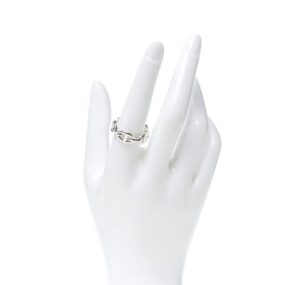 Hermes Sterling Silver PM Chaine d'Ancre Enchainee Band Ring 58 8.25 2 of 8