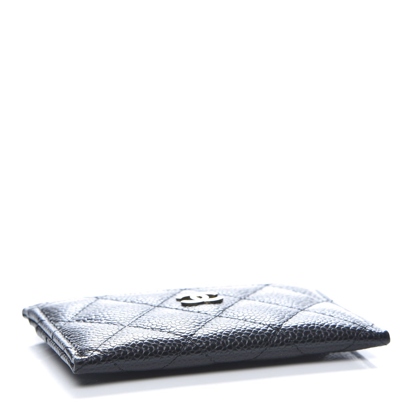 Caviar Quilted Card Holder Black
