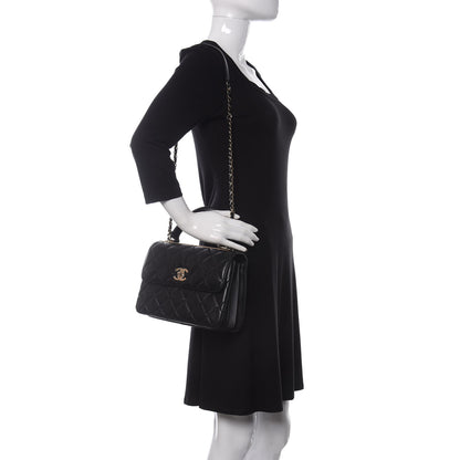 Chanel Lambskin Quilted Small Trendy CC Dual Handle Flap Bag Black 2 of 12