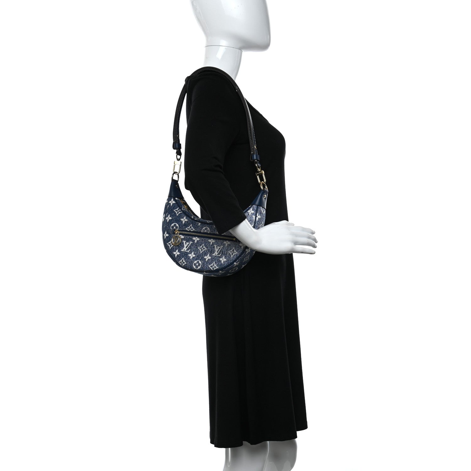 Louis Vuitton Monogram Jacquard Denim Loop Bleu 2 of 10