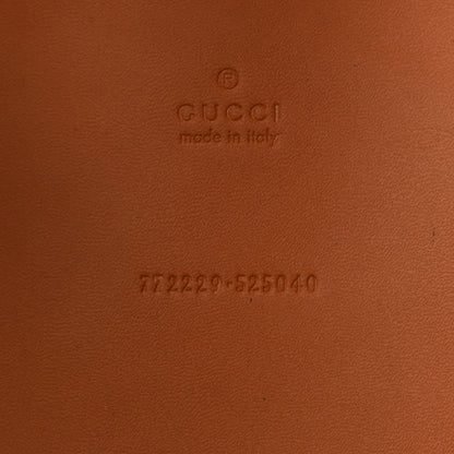 Gucci Calfskin GG Monogram Diamond Cut Medium Ophidia Tote Bag Brown 6 of 9