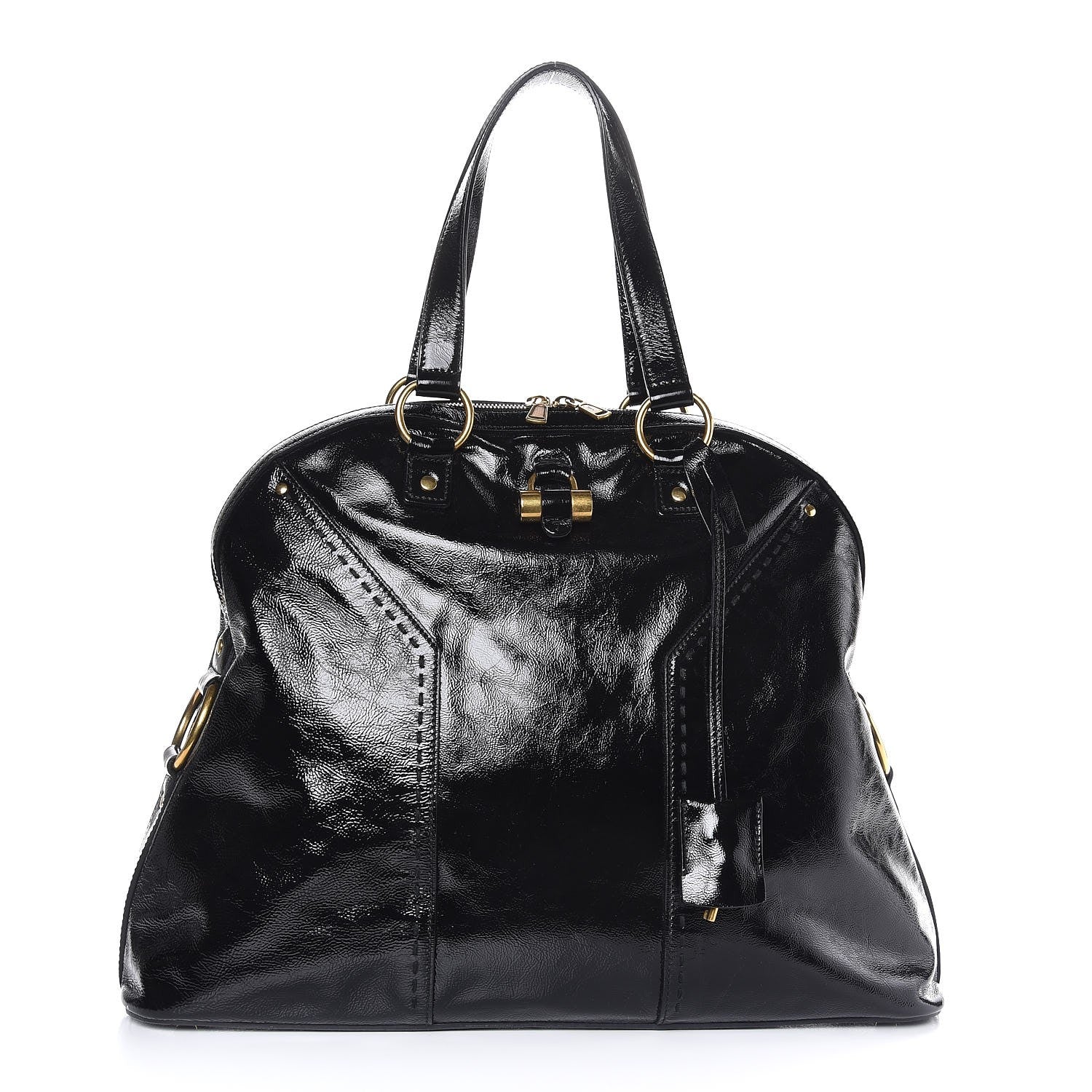 Saint Laurent Patent Oversized Muse Black 1 of 7