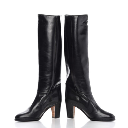 Gucci Calfskin Tall Boots 35.5 Black 6 of 12