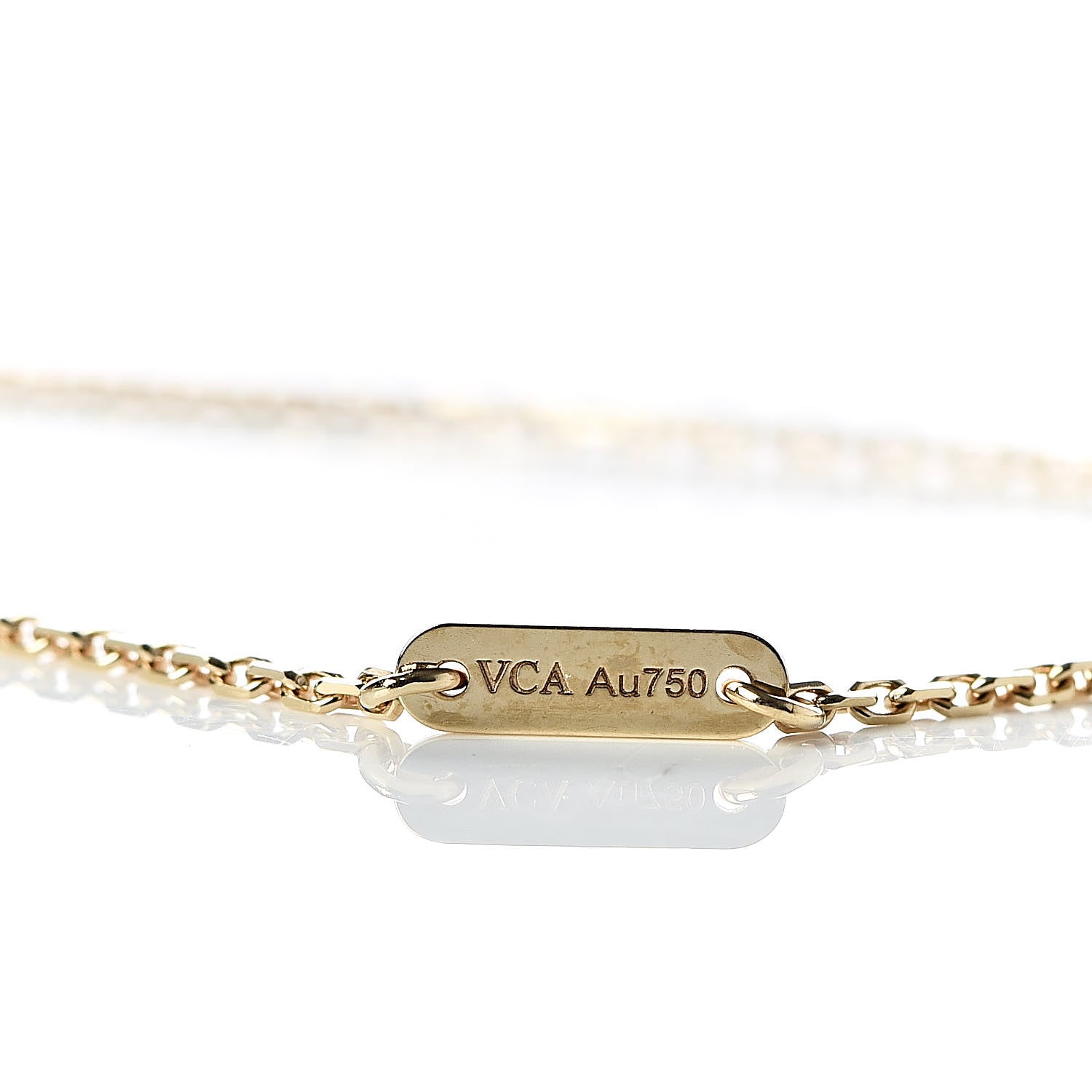 Van Cleef & Arpels 18K Yellow Gold Mother of Pearl Sweet Alhambra Butterfly Pendant Necklace 6 of 8